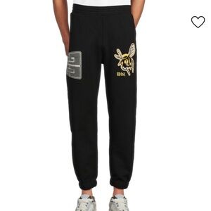 Givenchy Black Sweatpants with Gold and Gray Accents